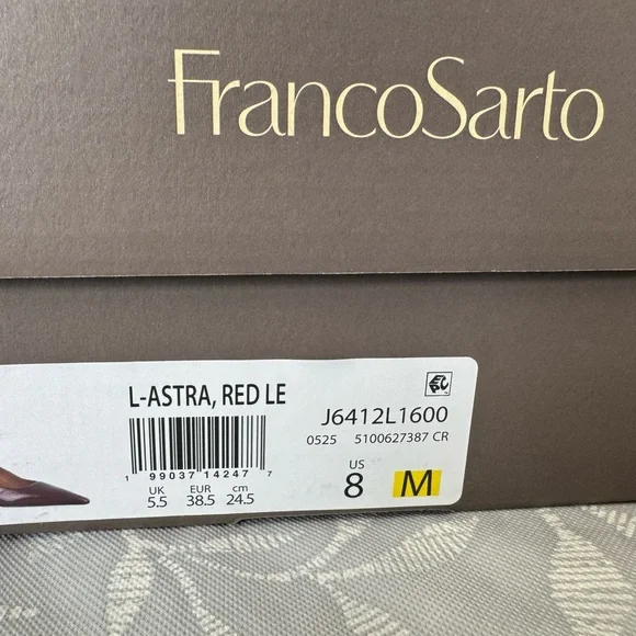 Franco Sarto Mahogany Red/Brown Leather Pumps - Picture 9 of 9